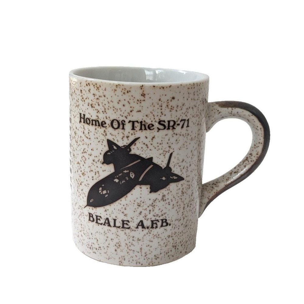 Vintage Beale Air Force Base SR-71 Blackbird Coffee Mug USAF SAC California